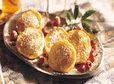 Lemon Ricotta Pancakes with Raspberry Maple Sauce
