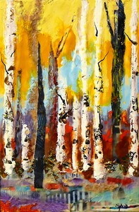 Birch Tree Collage I